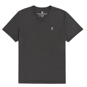 Psycho Bunny Men's Size 6 Large Pima Cotton V Neck T Shirt Tee Embroidered Logo